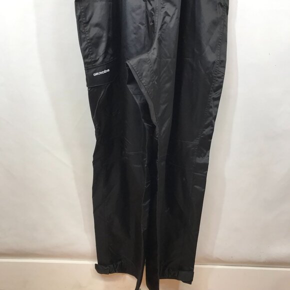 GRUNDENS - MEN'S 5XL - BLACK WATER PROOF SIDE LEG POCKET WEATHER RAIN BIBS - Picture 3 of 8